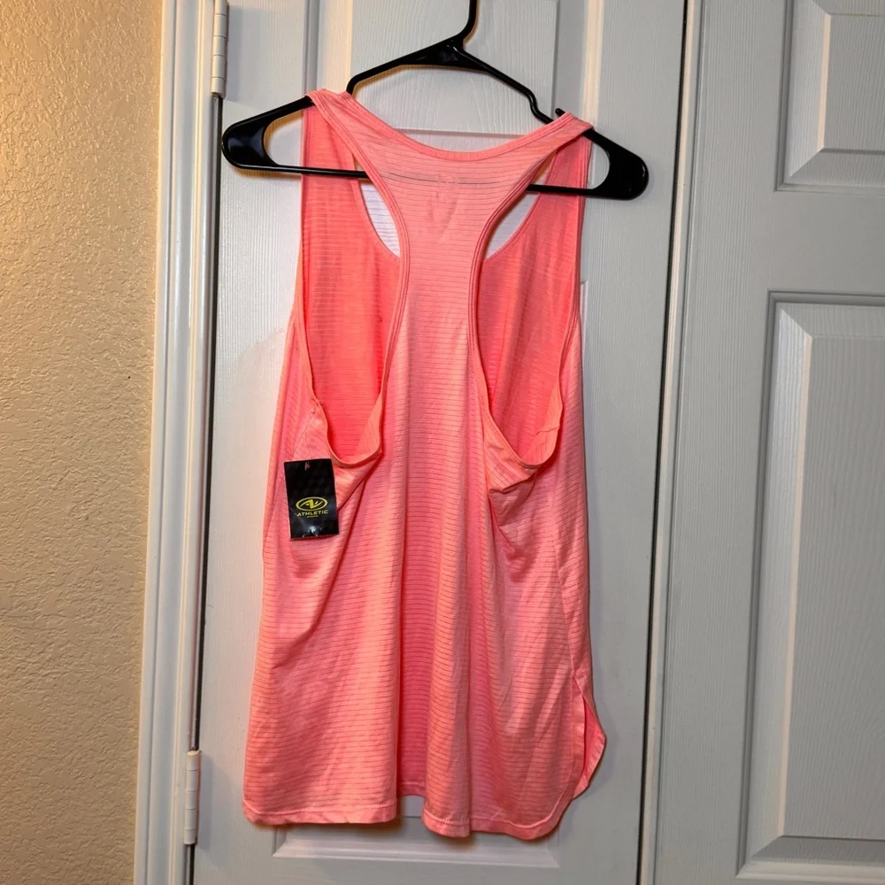 Athletic Works Coral Striped DriWorks Activewear, Racerback Style, NWT - Picture 5 of 5